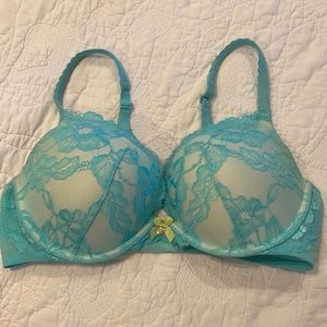 Body by Victoria teal/lace/rhinestone embellished